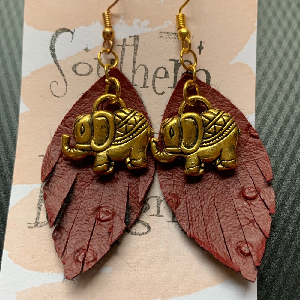 Faux Leather Earrings